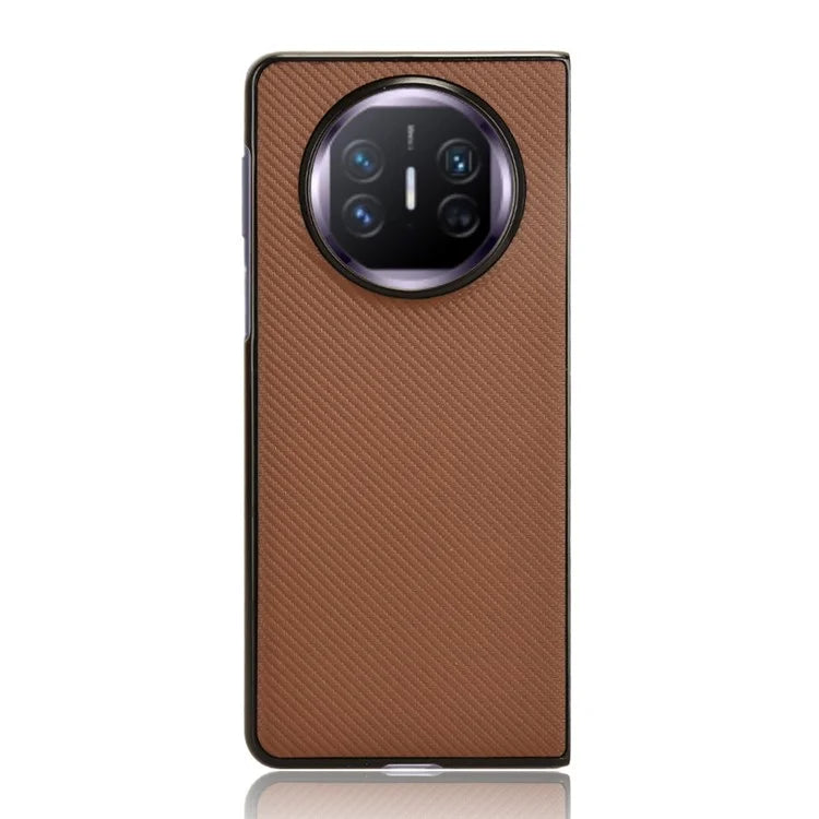 For Huawei Mate X5 Phone Case Carbon Fiber Texture PU Leather+PC Back Cover