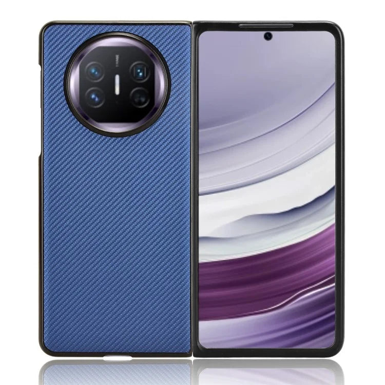 For Huawei Mate X5 Phone Case Carbon Fiber Texture PU Leather+PC Back Cover