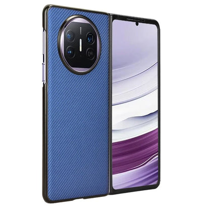 For Huawei Mate X5 Phone Case Carbon Fiber Texture PU Leather+PC Back Cover