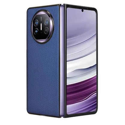For Huawei Mate X5 Phone Case Carbon Fiber Texture PU Leather+PC Back Cover