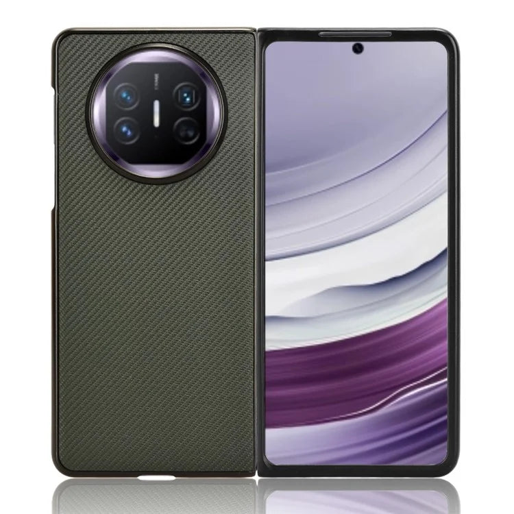 For Huawei Mate X5 Phone Case Carbon Fiber Texture PU Leather+PC Back Cover