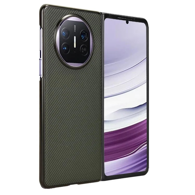 For Huawei Mate X5 Phone Case Carbon Fiber Texture PU Leather+PC Back Cover
