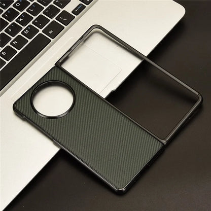 For Huawei Mate X5 Phone Case Carbon Fiber Texture PU Leather+PC Back Cover