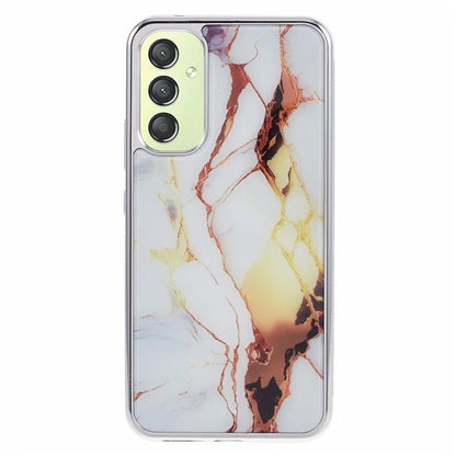 For Samsung Galaxy A24 4G (162.1 x 77.6 x 8.3mm) Cover Cell Phone PC+TPU Marble Pattern Back Case