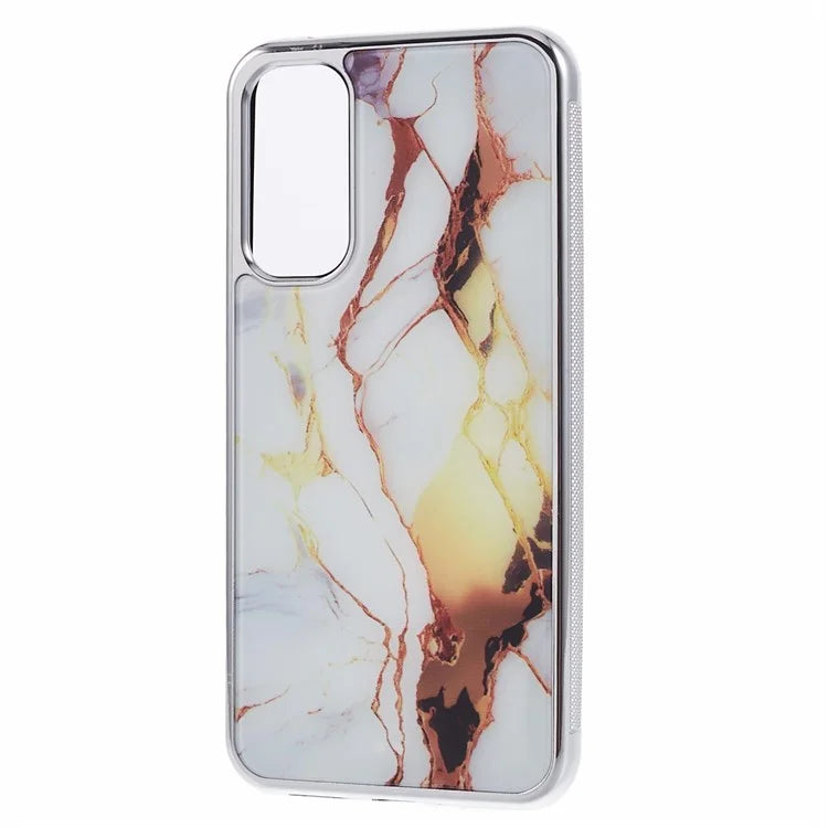 For Samsung Galaxy A24 4G (162.1 x 77.6 x 8.3mm) Cover Cell Phone PC+TPU Marble Pattern Back Case