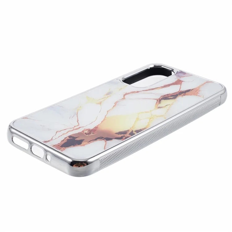For Samsung Galaxy A24 4G (162.1 x 77.6 x 8.3mm) Cover Cell Phone PC+TPU Marble Pattern Back Case