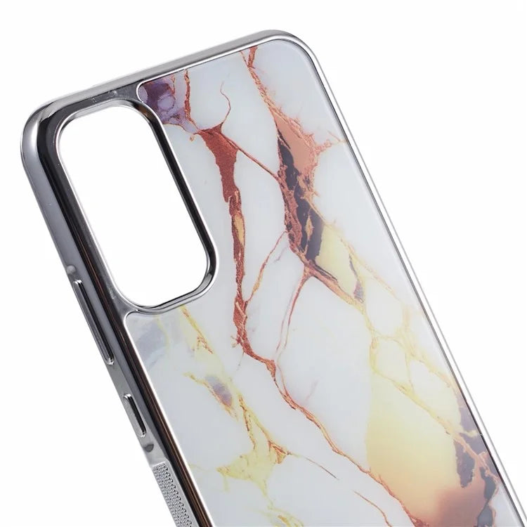 For Samsung Galaxy A24 4G (162.1 x 77.6 x 8.3mm) Cover Cell Phone PC+TPU Marble Pattern Back Case