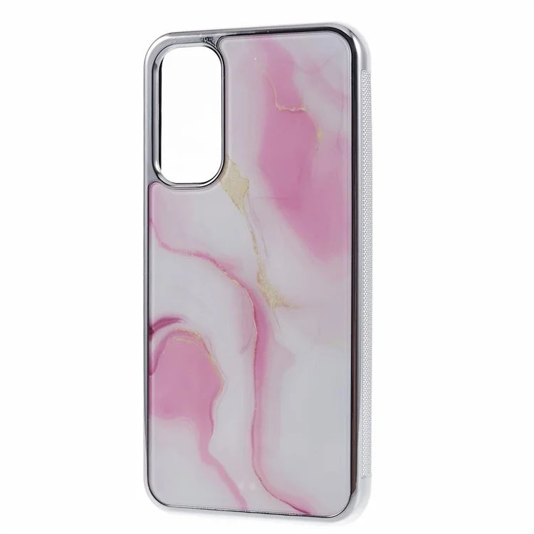 For Samsung Galaxy A24 4G (162.1 x 77.6 x 8.3mm) Cover Cell Phone PC+TPU Marble Pattern Back Case