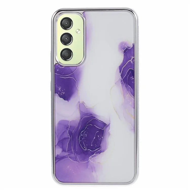 For Samsung Galaxy A24 4G (162.1 x 77.6 x 8.3mm) Cover Cell Phone PC+TPU Marble Pattern Back Case