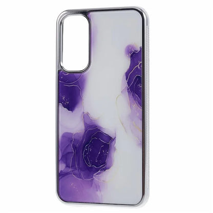 For Samsung Galaxy A24 4G (162.1 x 77.6 x 8.3mm) Cover Cell Phone PC+TPU Marble Pattern Back Case