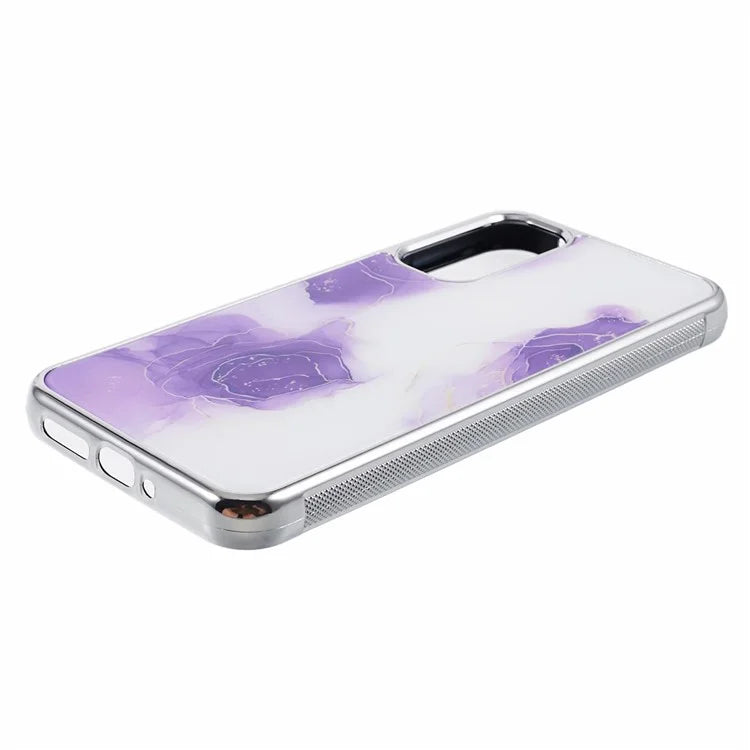 For Samsung Galaxy A24 4G (162.1 x 77.6 x 8.3mm) Cover Cell Phone PC+TPU Marble Pattern Back Case