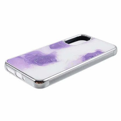 For Samsung Galaxy A24 4G (162.1 x 77.6 x 8.3mm) Cover Cell Phone PC+TPU Marble Pattern Back Case