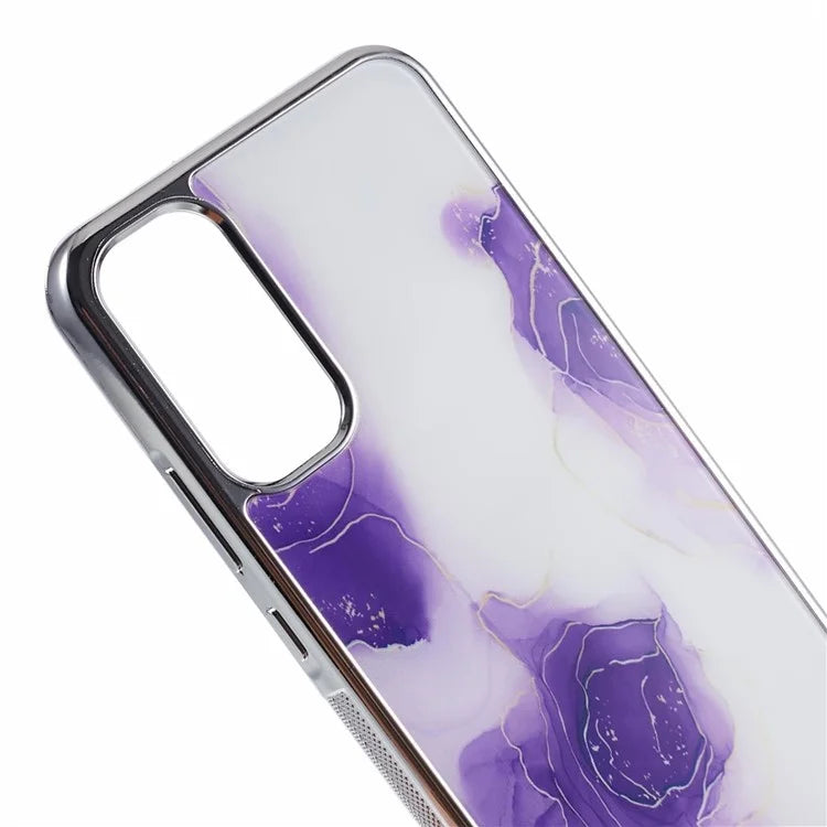 For Samsung Galaxy A24 4G (162.1 x 77.6 x 8.3mm) Cover Cell Phone PC+TPU Marble Pattern Back Case