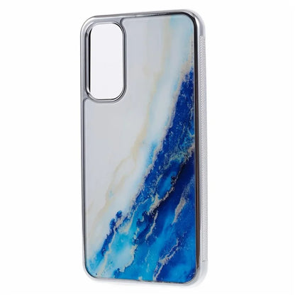 For Samsung Galaxy A24 4G (162.1 x 77.6 x 8.3mm) Cover Cell Phone PC+TPU Marble Pattern Back Case