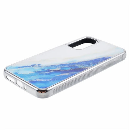 For Samsung Galaxy A24 4G (162.1 x 77.6 x 8.3mm) Cover Cell Phone PC+TPU Marble Pattern Back Case