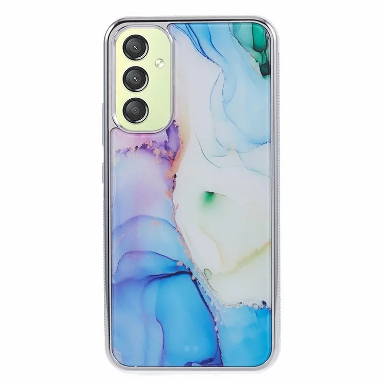 For Samsung Galaxy A24 4G (162.1 x 77.6 x 8.3mm) Cover Cell Phone PC+TPU Marble Pattern Back Case