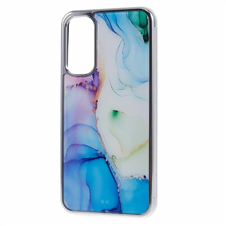 For Samsung Galaxy A24 4G (162.1 x 77.6 x 8.3mm) Cover Cell Phone PC+TPU Marble Pattern Back Case