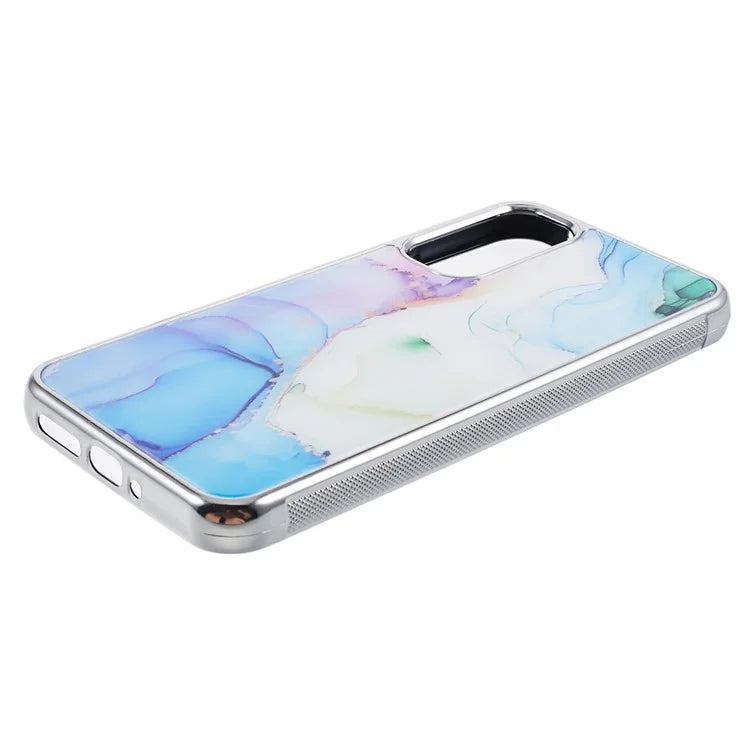 For Samsung Galaxy A24 4G (162.1 x 77.6 x 8.3mm) Cover Cell Phone PC+TPU Marble Pattern Back Case
