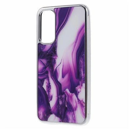 For Samsung Galaxy A24 4G (162.1 x 77.6 x 8.3mm) Cover Cell Phone PC+TPU Marble Pattern Back Case