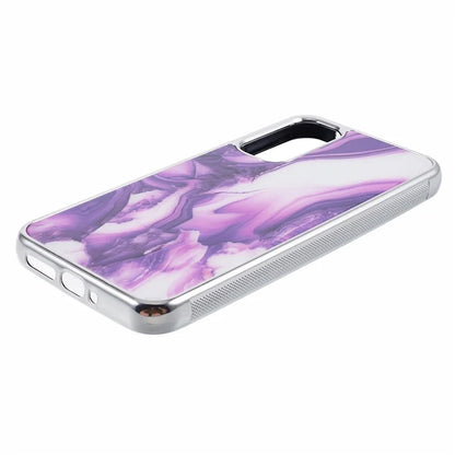 For Samsung Galaxy A24 4G (162.1 x 77.6 x 8.3mm) Cover Cell Phone PC+TPU Marble Pattern Back Case