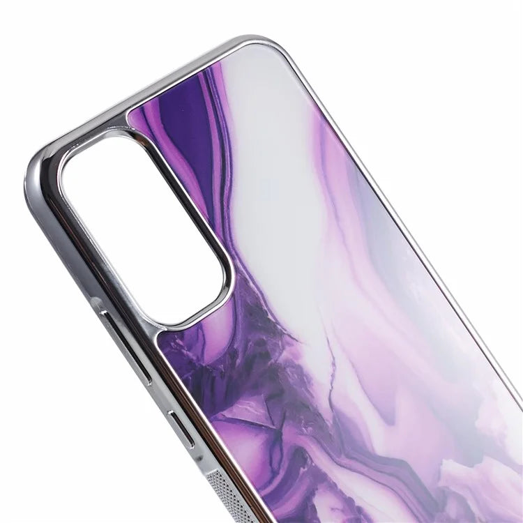 For Samsung Galaxy A24 4G (162.1 x 77.6 x 8.3mm) Cover Cell Phone PC+TPU Marble Pattern Back Case