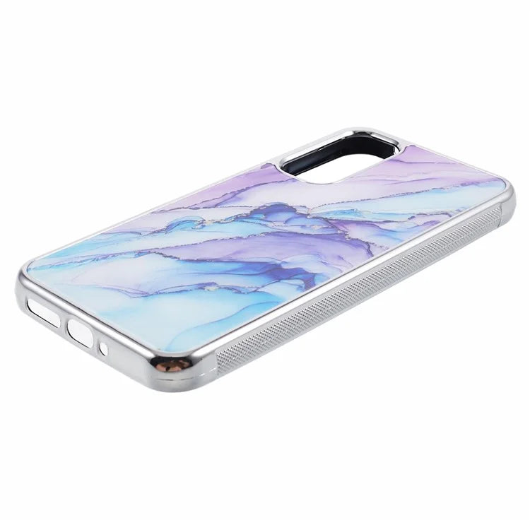 For Samsung Galaxy A24 4G (162.1 x 77.6 x 8.3mm) Cover Cell Phone PC+TPU Marble Pattern Back Case