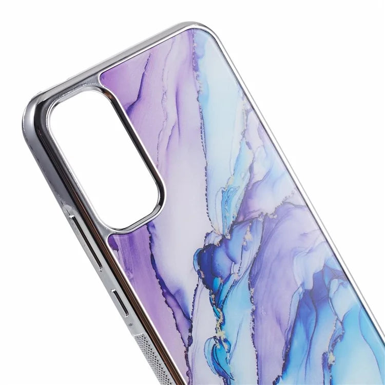For Samsung Galaxy A24 4G (162.1 x 77.6 x 8.3mm) Cover Cell Phone PC+TPU Marble Pattern Back Case