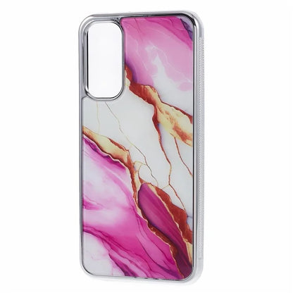 For Samsung Galaxy A24 4G (162.1 x 77.6 x 8.3mm) Cover Cell Phone PC+TPU Marble Pattern Back Case