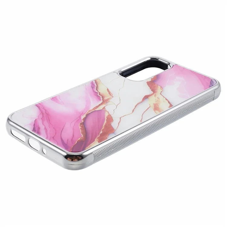 For Samsung Galaxy A24 4G (162.1 x 77.6 x 8.3mm) Cover Cell Phone PC+TPU Marble Pattern Back Case