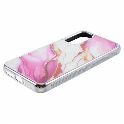 For Samsung Galaxy A24 4G (162.1 x 77.6 x 8.3mm) Cover Cell Phone PC+TPU Marble Pattern Back Case