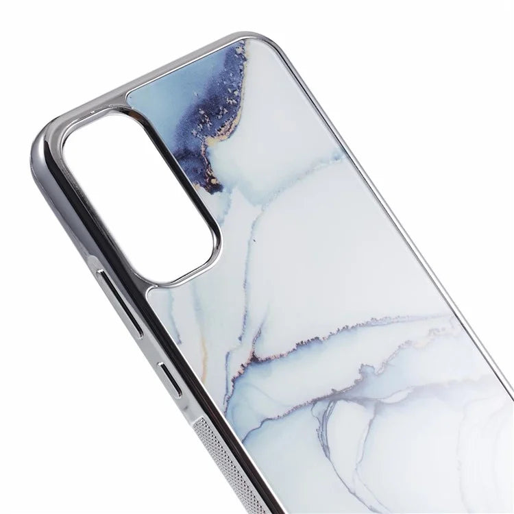 For Samsung Galaxy A24 4G (162.1 x 77.6 x 8.3mm) Cover Cell Phone PC+TPU Marble Pattern Back Case