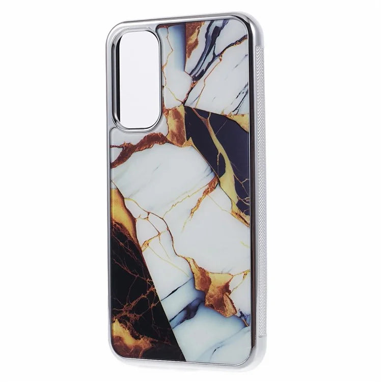 For Samsung Galaxy A24 4G (162.1 x 77.6 x 8.3mm) Cover Cell Phone PC+TPU Marble Pattern Back Case