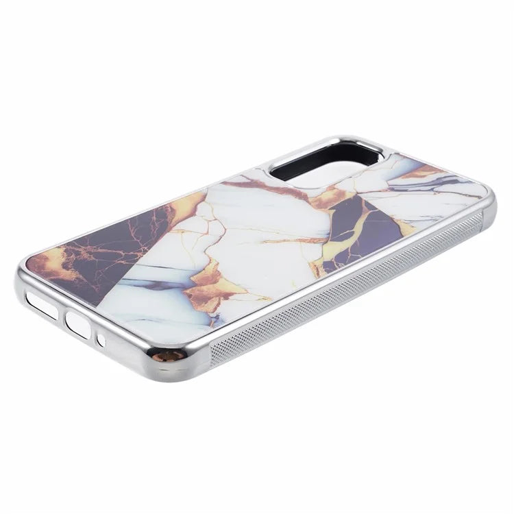 For Samsung Galaxy A24 4G (162.1 x 77.6 x 8.3mm) Cover Cell Phone PC+TPU Marble Pattern Back Case