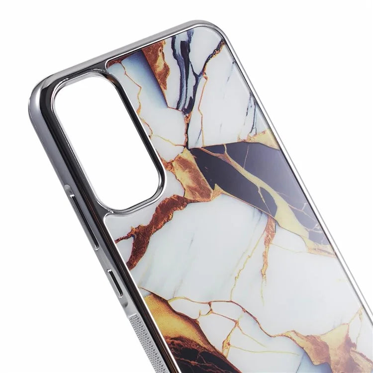 For Samsung Galaxy A24 4G (162.1 x 77.6 x 8.3mm) Cover Cell Phone PC+TPU Marble Pattern Back Case