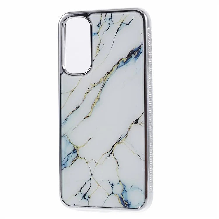 For Samsung Galaxy A24 4G (162.1 x 77.6 x 8.3mm) Cover Cell Phone PC+TPU Marble Pattern Back Case