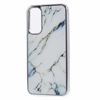 For Samsung Galaxy A24 4G (162.1 x 77.6 x 8.3mm) Cover Cell Phone PC+TPU Marble Pattern Back Case