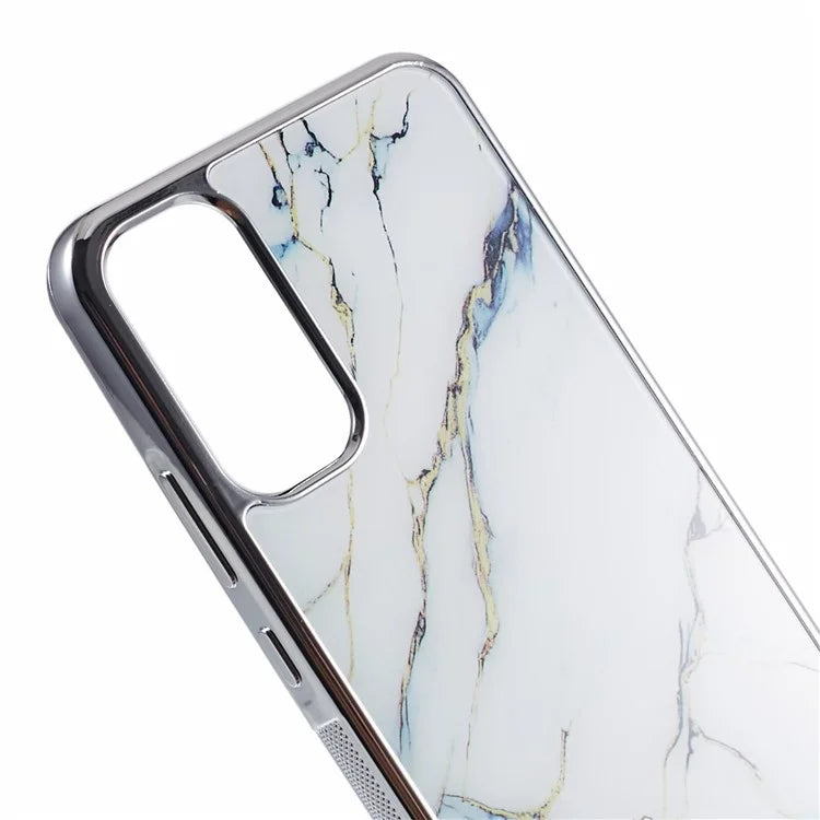 For Samsung Galaxy A24 4G (162.1 x 77.6 x 8.3mm) Cover Cell Phone PC+TPU Marble Pattern Back Case