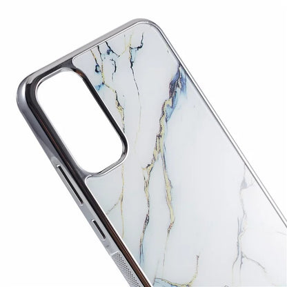 For Samsung Galaxy A24 4G (162.1 x 77.6 x 8.3mm) Cover Cell Phone PC+TPU Marble Pattern Back Case