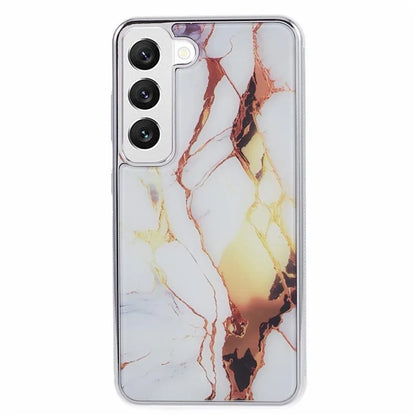 For Samsung Galaxy S22+ 5G Cover Marble Pattern Cell Phone PC+TPU Back Case