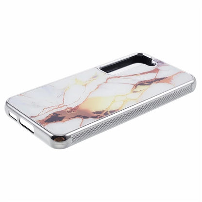 For Samsung Galaxy S22+ 5G Cover Marble Pattern Cell Phone PC+TPU Back Case