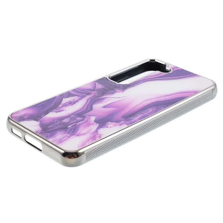 For Samsung Galaxy S22+ 5G Cover Marble Pattern Cell Phone PC+TPU Back Case