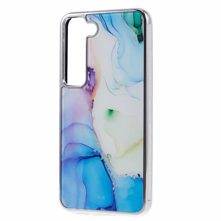 For Samsung Galaxy S22+ 5G Cover Marble Pattern Cell Phone PC+TPU Back Case