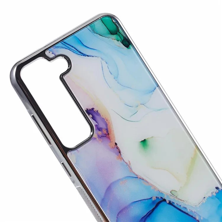 For Samsung Galaxy S22+ 5G Cover Marble Pattern Cell Phone PC+TPU Back Case