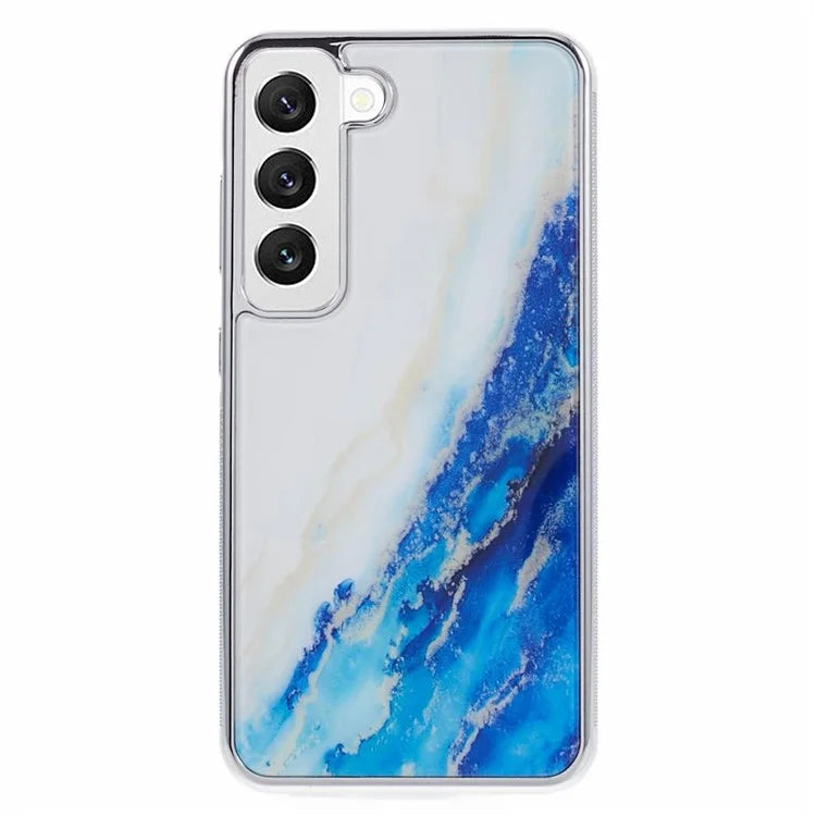 For Samsung Galaxy S22+ 5G Cover Marble Pattern Cell Phone PC+TPU Back Case