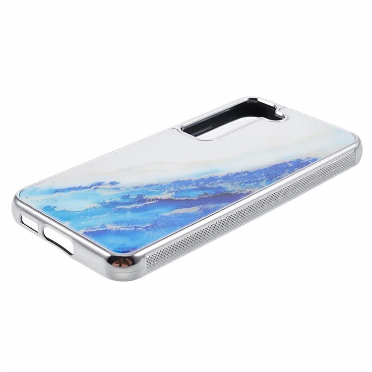 For Samsung Galaxy S22+ 5G Cover Marble Pattern Cell Phone PC+TPU Back Case