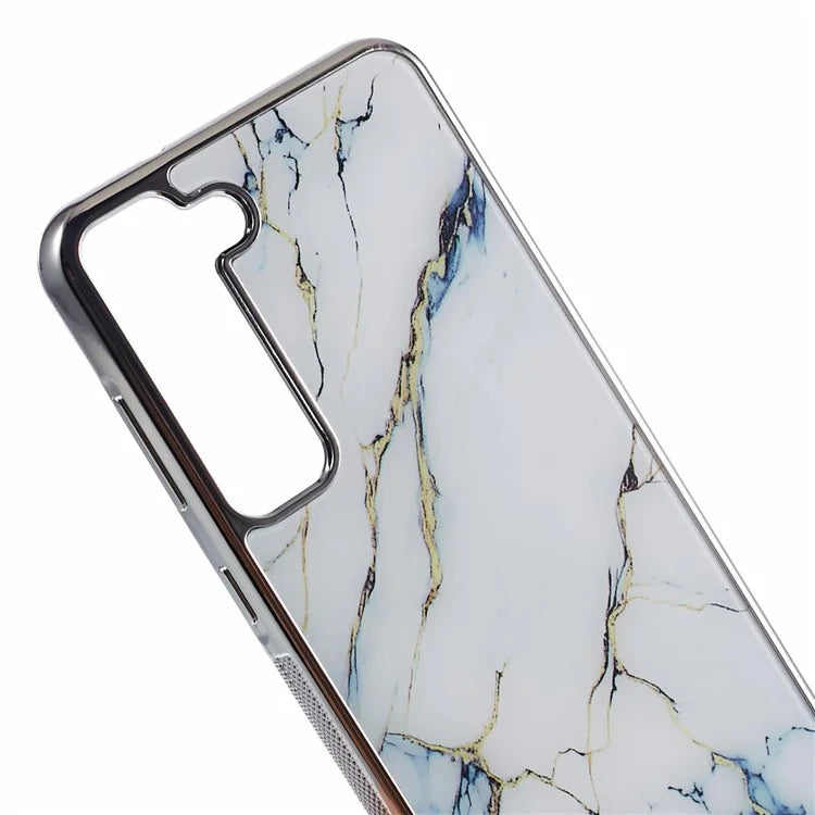 For Samsung Galaxy S22+ 5G Cover Marble Pattern Cell Phone PC+TPU Back Case
