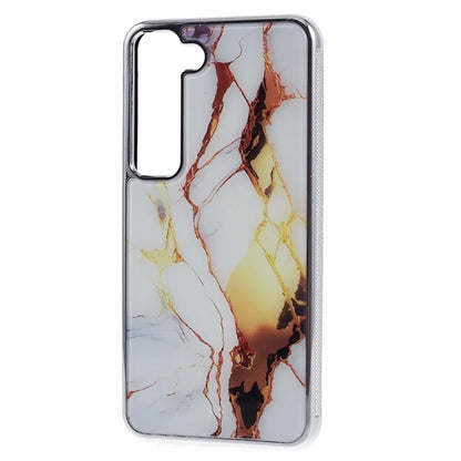 For Samsung Galaxy S22 5G Cover Marble Pattern Cell Phone PC+TPU Shockproof Case