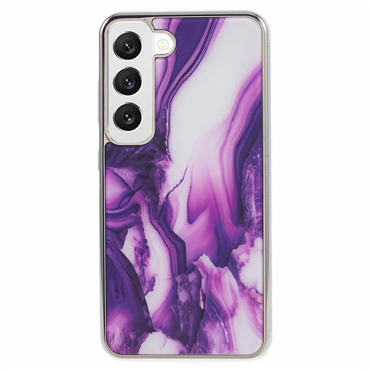 For Samsung Galaxy S22 5G Cover Marble Pattern Cell Phone PC+TPU Shockproof Case