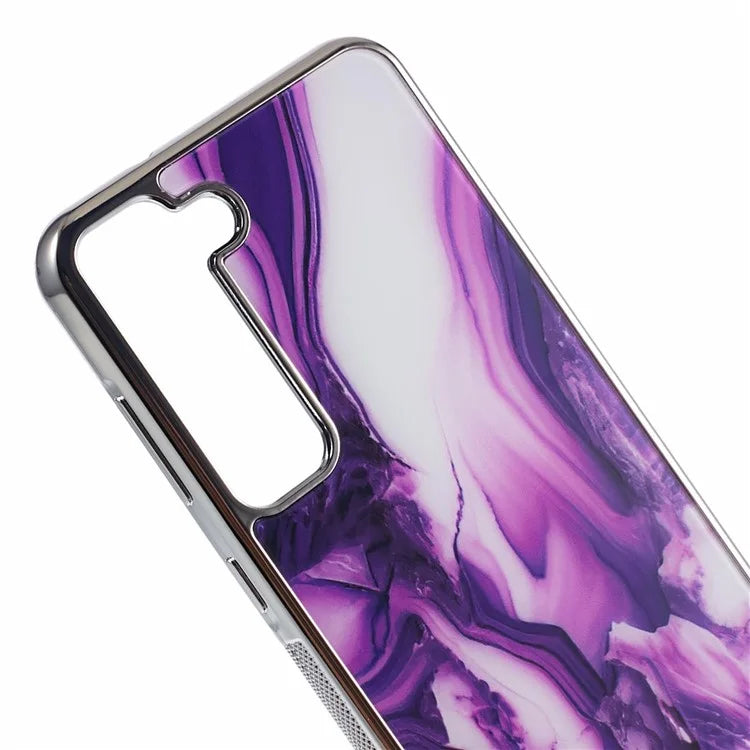 For Samsung Galaxy S22 5G Cover Marble Pattern Cell Phone PC+TPU Shockproof Case