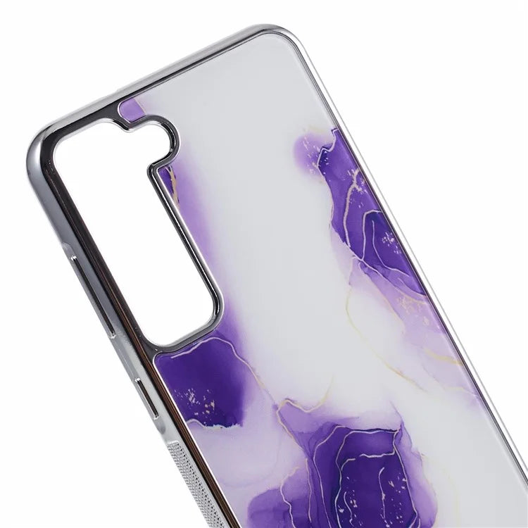 For Samsung Galaxy S22 5G Cover Marble Pattern Cell Phone PC+TPU Shockproof Case